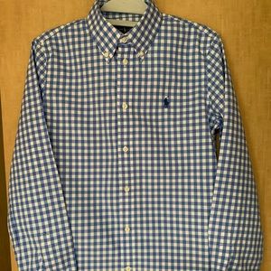 Ralph Lauren baby blue and white checked Size M
